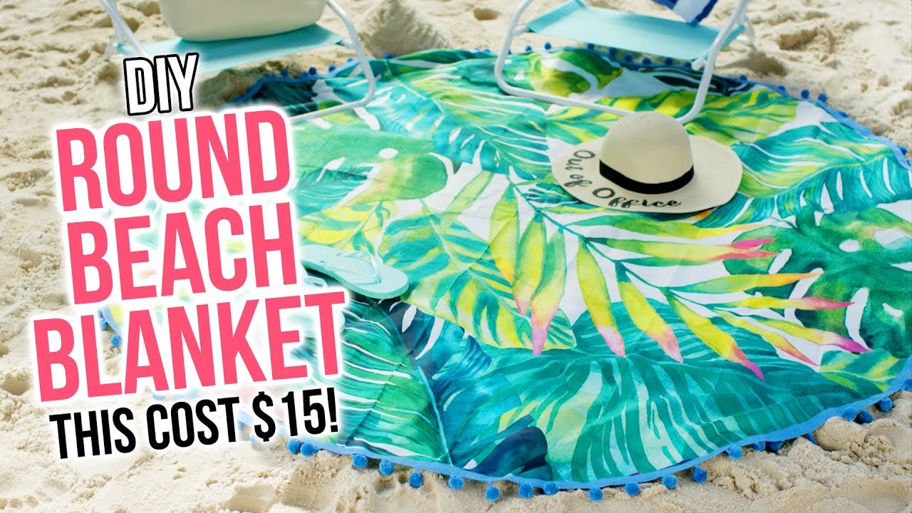 DIY Round Beach Blanket / No Sew Beach Towel (for cheap!) - HGTV Handmade