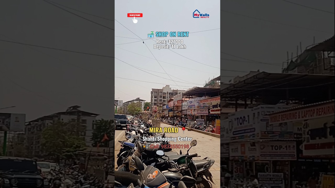 🏪🔑 Shop for Rent in Shanti Shopping Center in Mira Road | #realestate #property #commercial #shop
