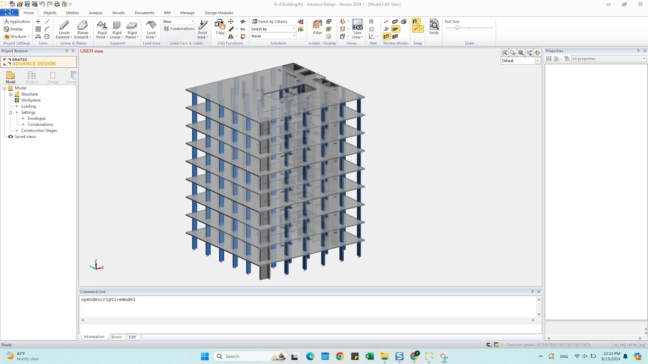 Import Autocad to Graitec Advance Design Building Modeling_Part 1