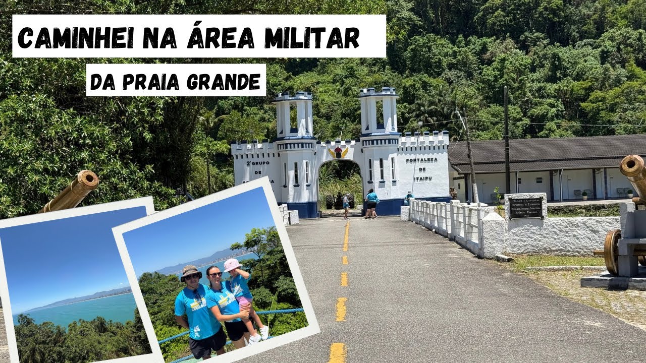 CAMINHAMOS NA ÁREA MILITAR DA PRAIA GRANDE! Fortaleza de Itaipu por dentro! 