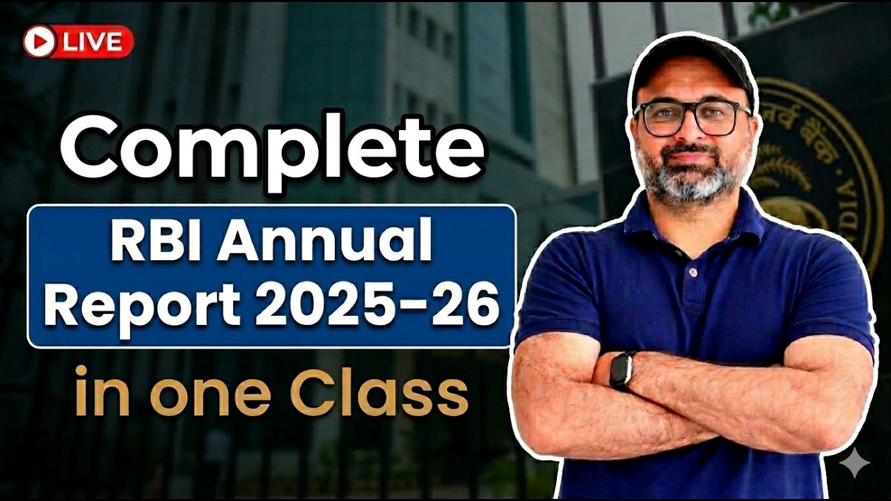 RBI Annual Report 2025-26 I Important Reports for RBI Grade B I Finance Current by Madhav sir