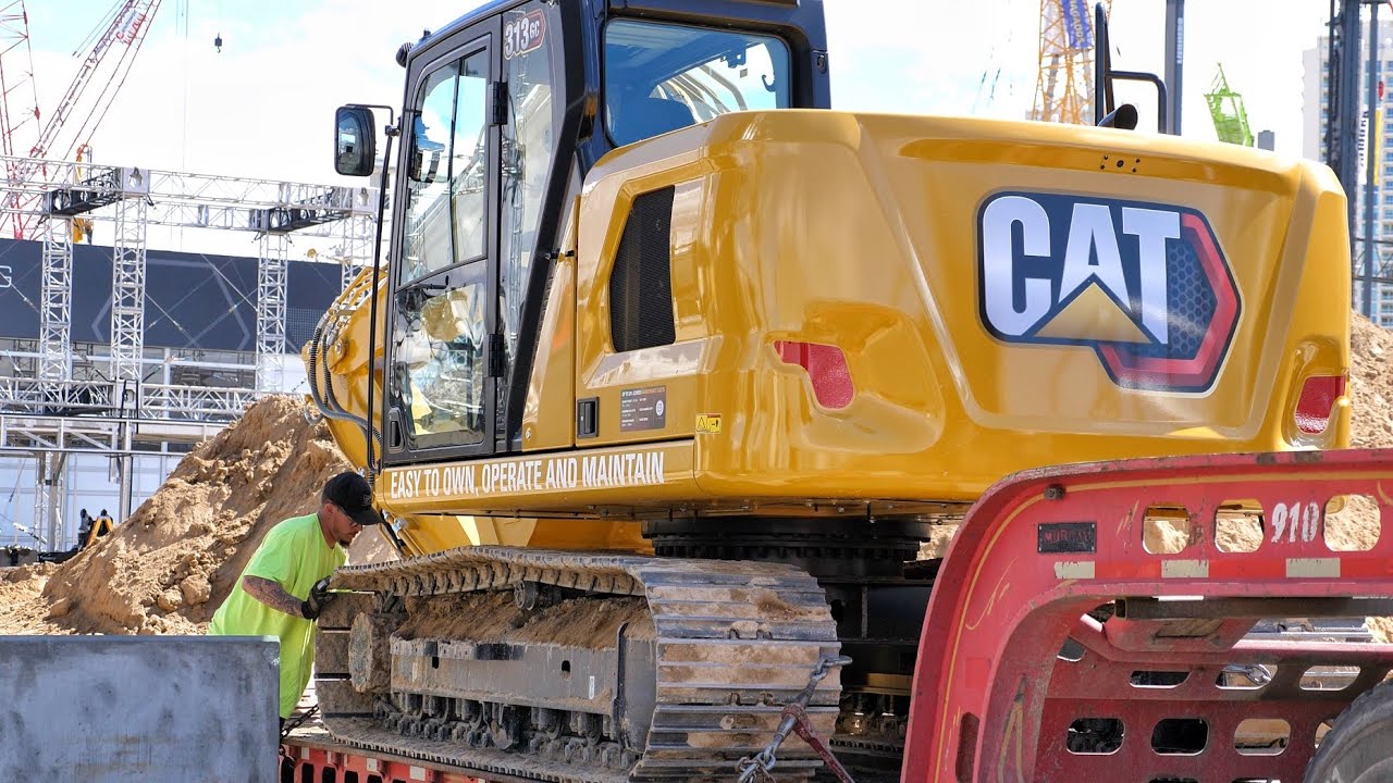 Transporting the Cat 313GC from Conexpo 2020