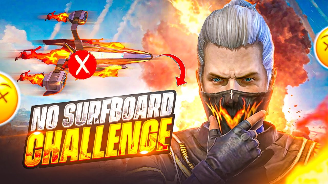 No Surfboard Challenge 😱🔥 Br Ranked 20+ Kills Full Gameplay ☠️ Garena Free Fire