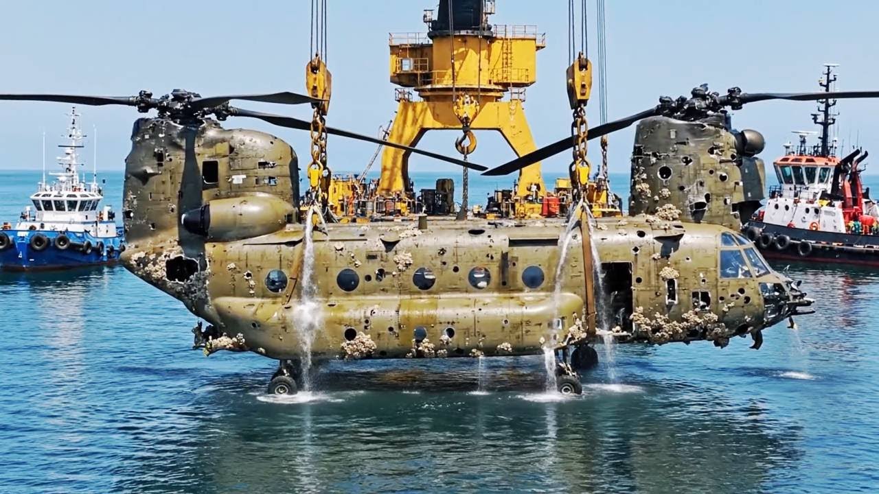 From Seabed to Sky: Incredible Restoration of a Sunken CH-47 Chinook Military Helicopter