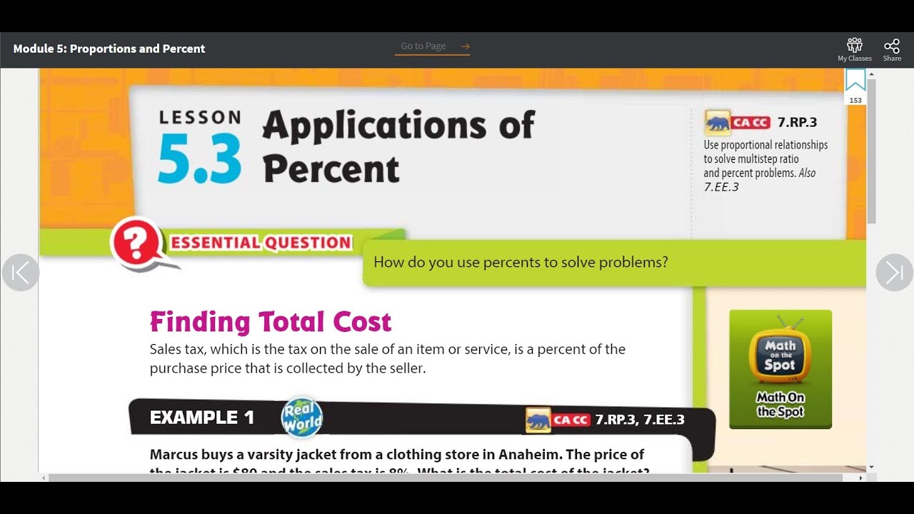 Applications of Percent (Sales Tax and Simple Interest)