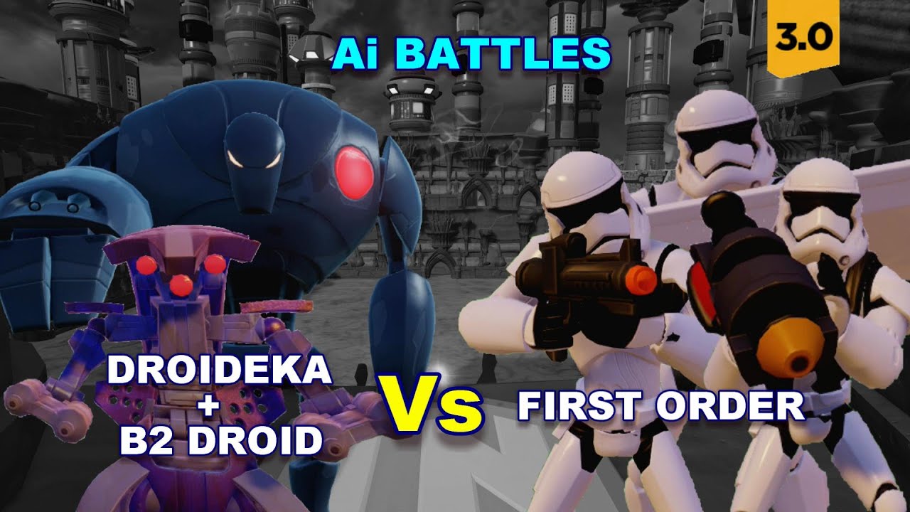Disney Infinity 3.0 Ai Battles Droideka + B2 Droids v First Order