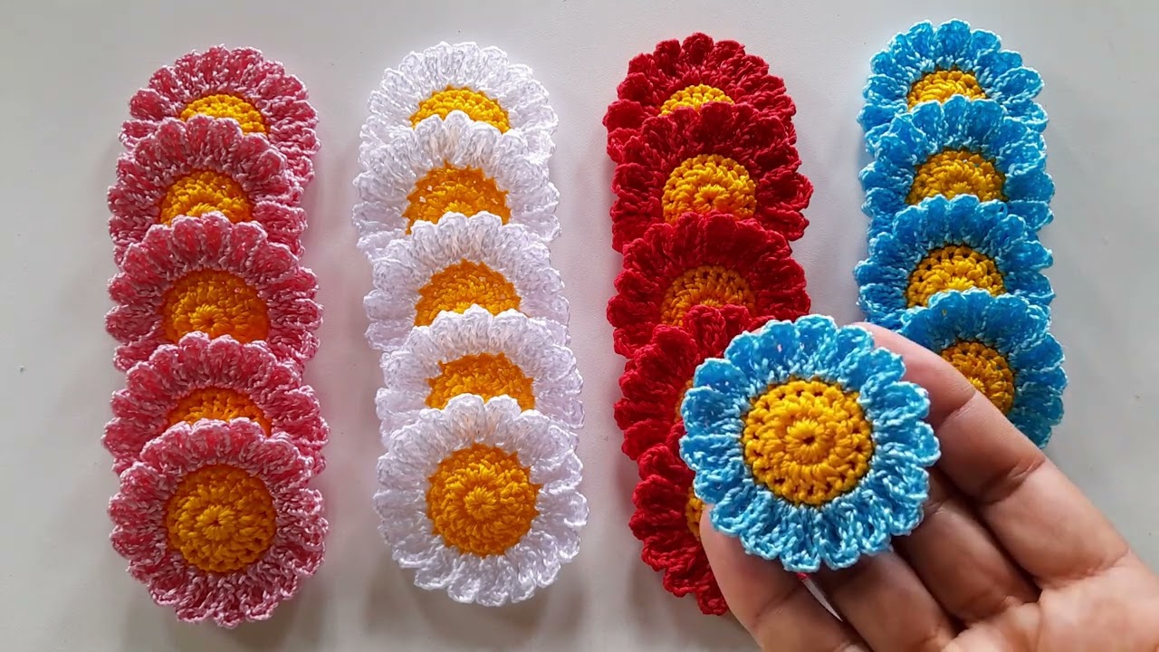 FLOR EM CROCHÊ 🌼 - PASSO A PASSO RÁPIDO E FÁCIL | Valdenete Crochê
