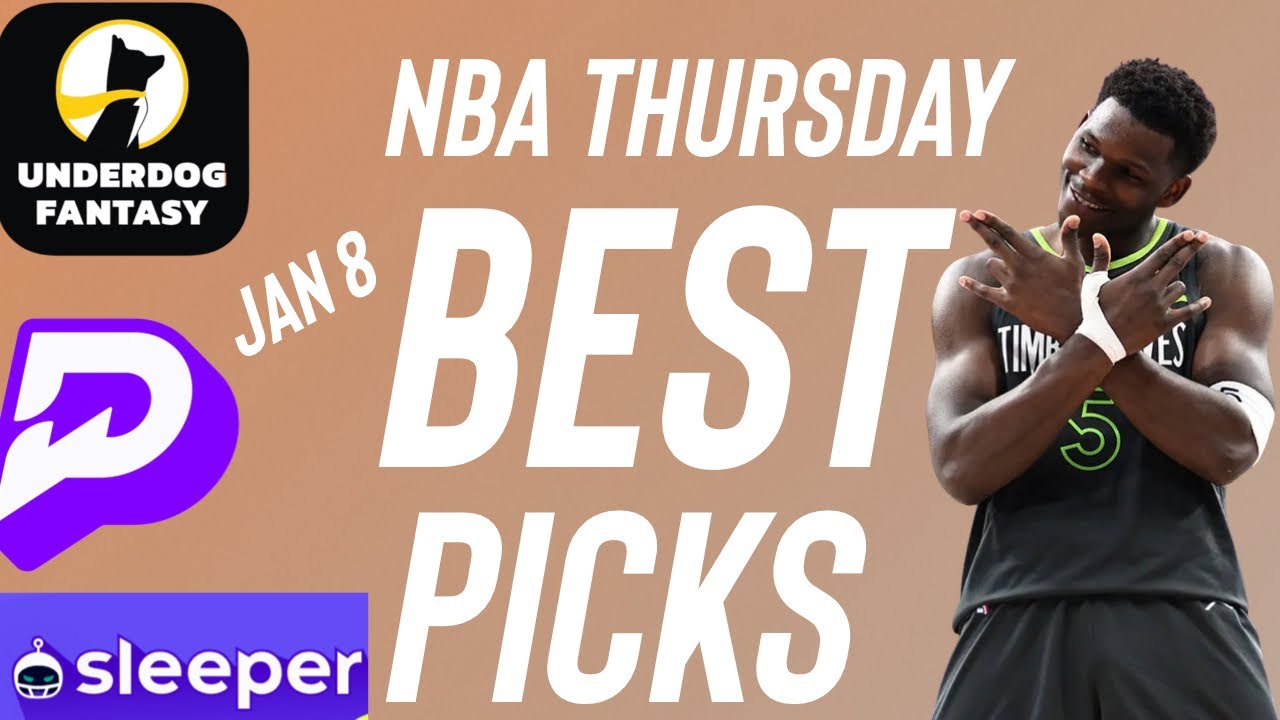 PrizePicks NBA Thursday Best NBA Player Prop Bets 1/8/26 | Best NBA Parlay Picks Today 🚀