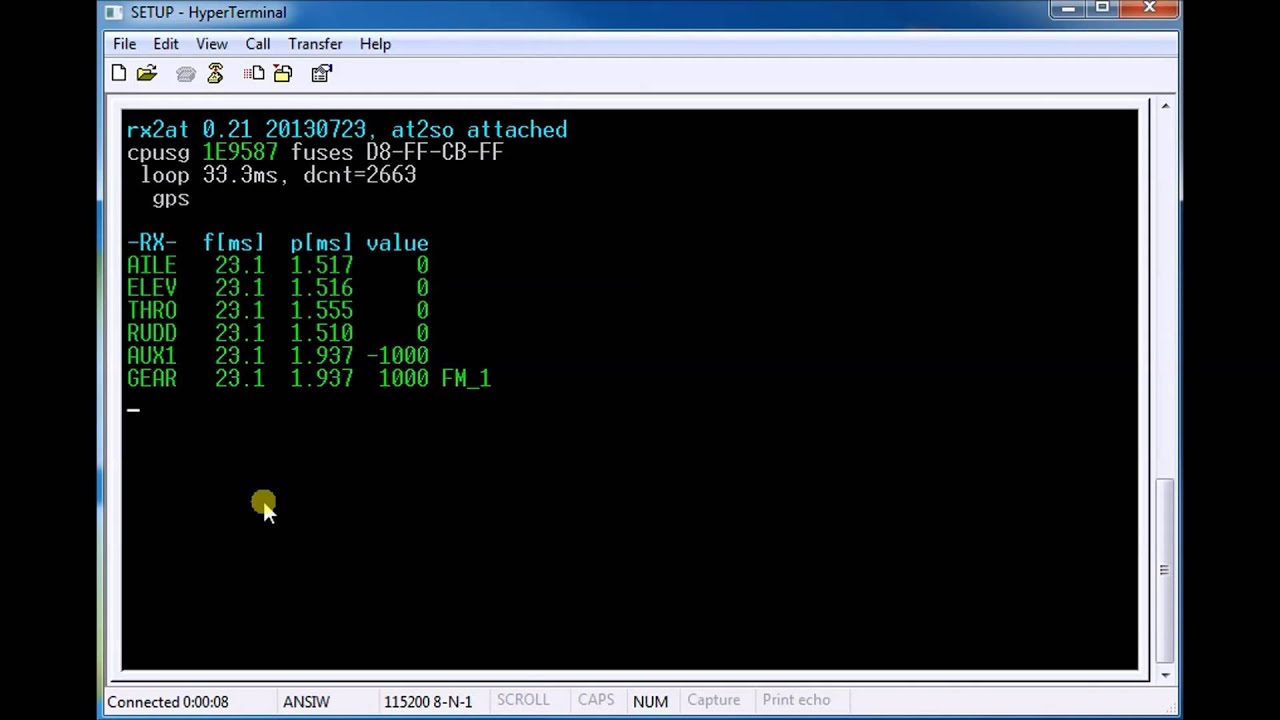 Setup Mode Hyperterminal