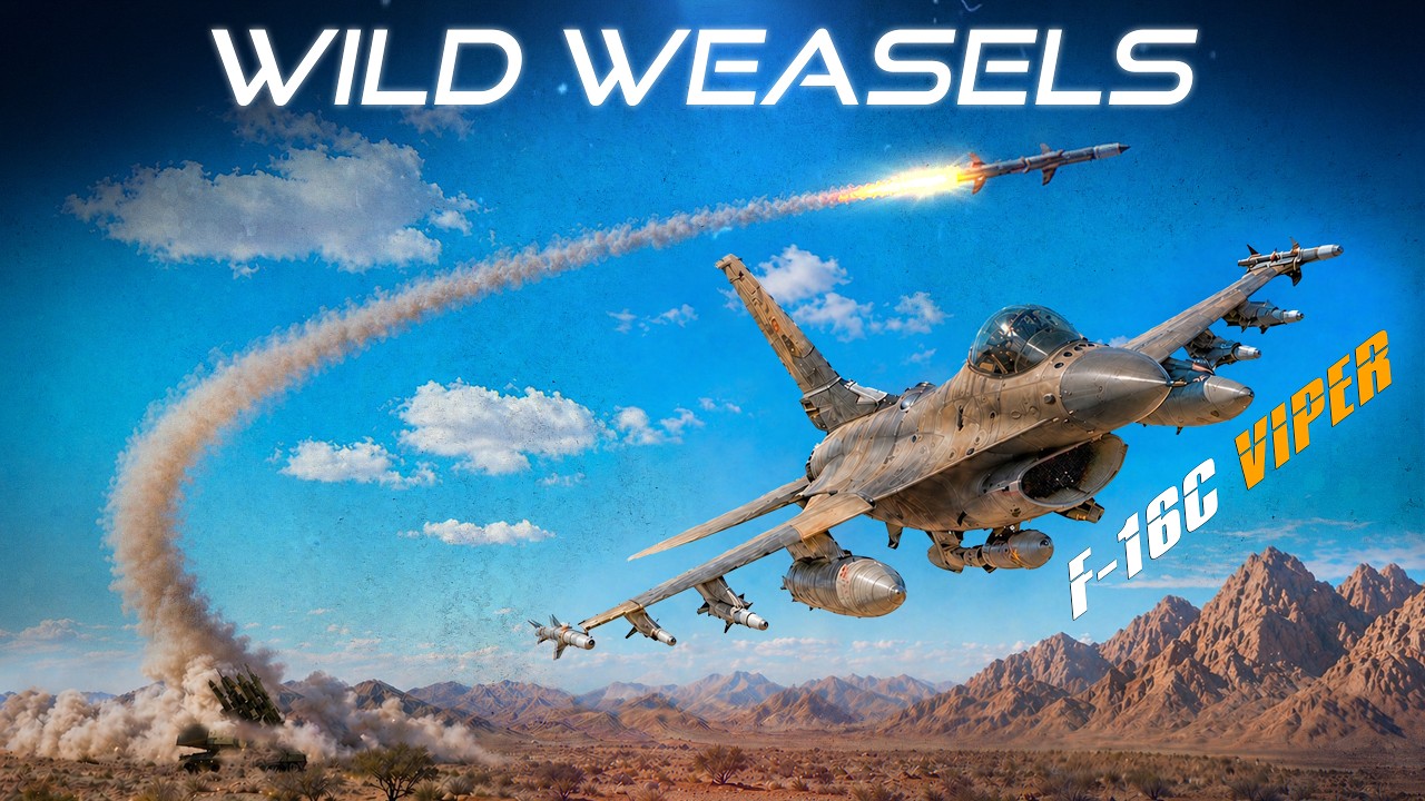Многоцелевой истребитель F-16C Viper Wild Weasel | Защита от ПВО | МиГ-29 Fulcrum | Цифровой боев...