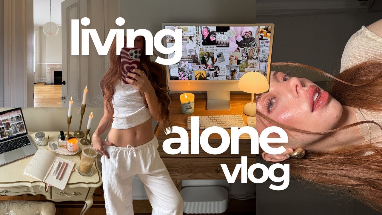 moving diaries 🗝️📦 building furniture, decorating my apartment, morning routine + life update