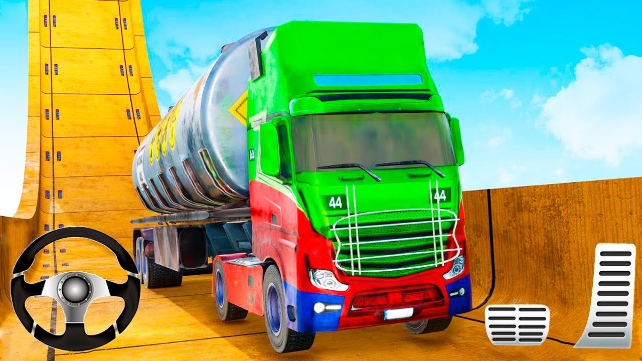 Impossible Truck Stunt Game Simulator 2022 - Euro Truck Jumping Race Simulator | Android GamePlay