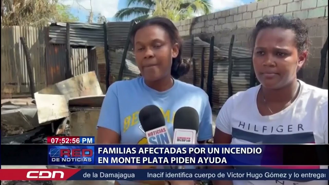 Familias afectadas por un incendio en Monte Plata piden ayuda