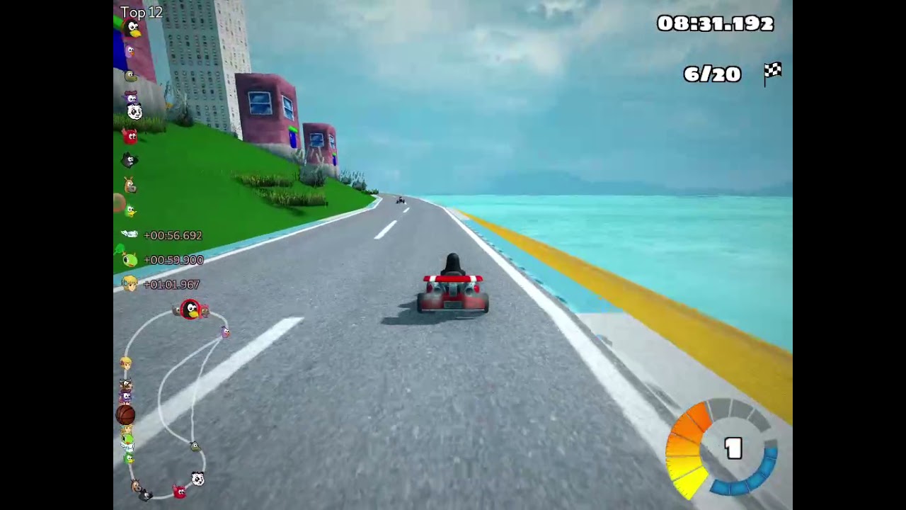 SuperTuxKart - Kapman Island Redosrt, 20 laps, reverse