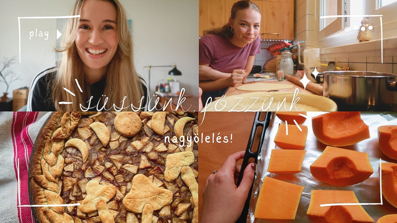 sütős-főzős napi vlog Mamival és Dorcival 🍂🥧🐈‍⬛ sütőtökös rizottó & almás pite