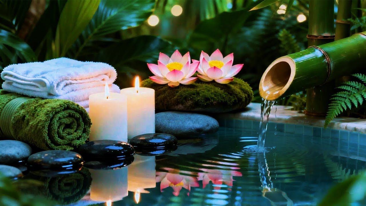 Relaxing Sleep Music with Bamboo Water Sound🌿Relaxing Sleep, Study & Calming Deep Relaxation