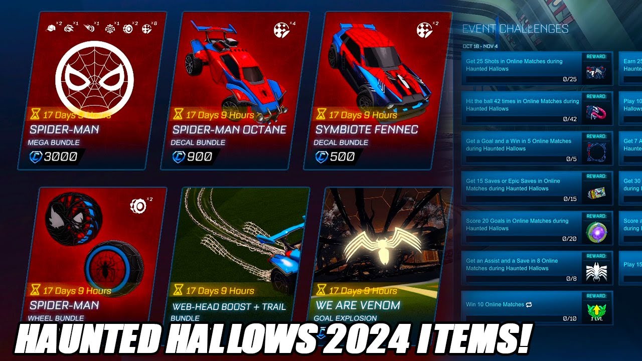 Showcasing All *NEW* Haunted Hallows 2024 Items In Game!! - Rocket League Update