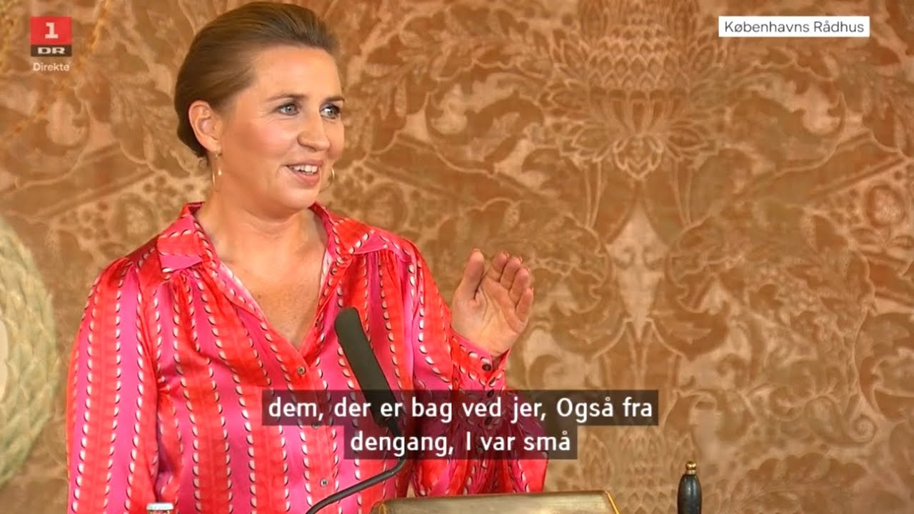Mette Frederiksens tale til Jonas Vingegaard ved Rådhuspladsen