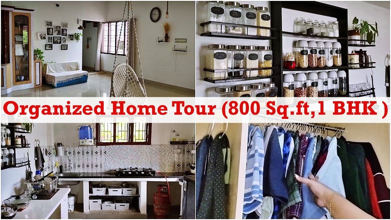 Organized Minimalist House Tour 2024 (Tamil) | Whole House Organization Ideas | 1 BHK Home Tour
