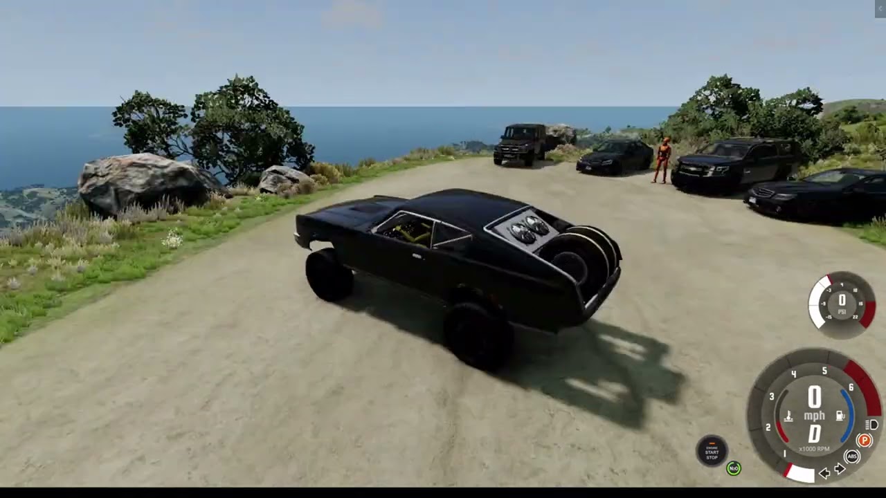 Fast & Furious 7 Dom cliff fall remake in BeamNG Drive