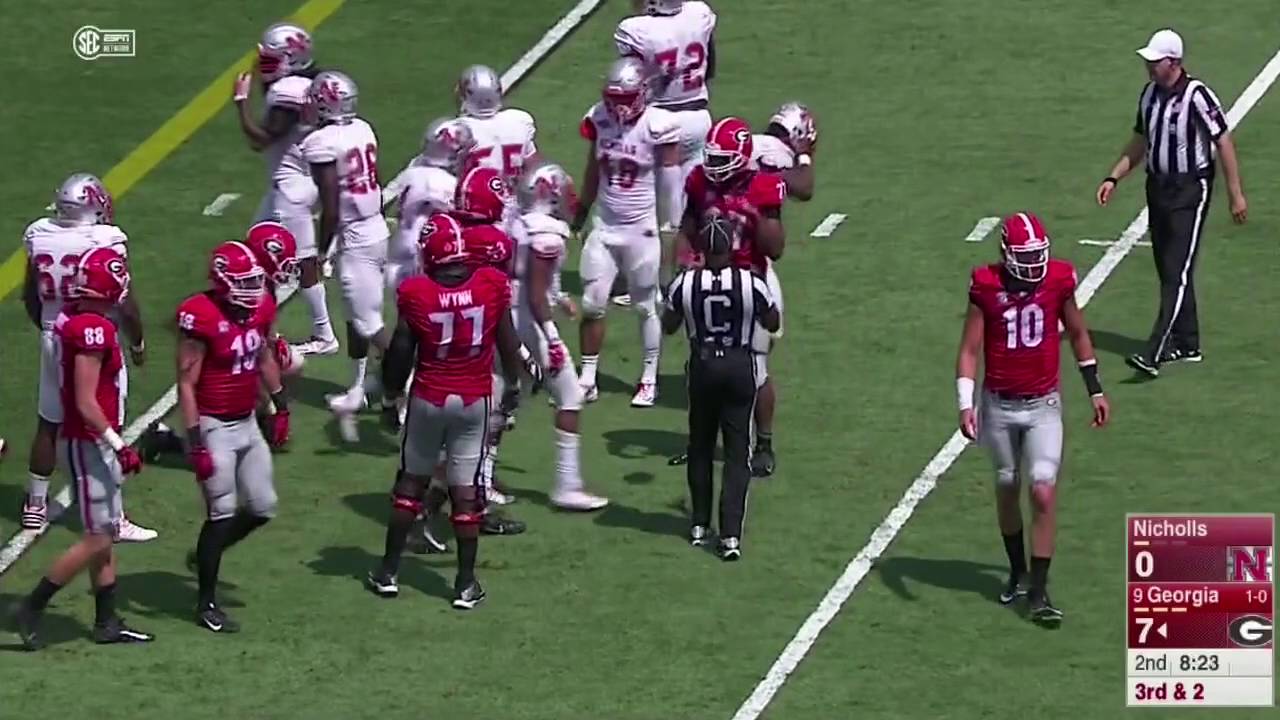 Georgia vs Nicholls 2016 Full Game 34:06