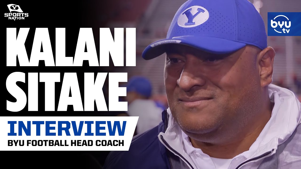Kalani Sitake catches his breathe after a nail-biter of a win over Utah