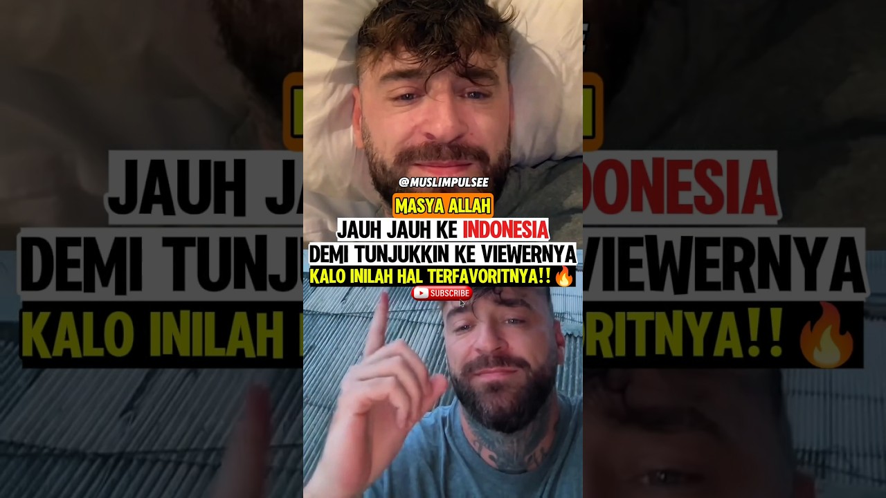 MasyaAllah‼️sampe segitunya sama Indonesia🤭 #reaksi #bule #muallaf #muallafdunia