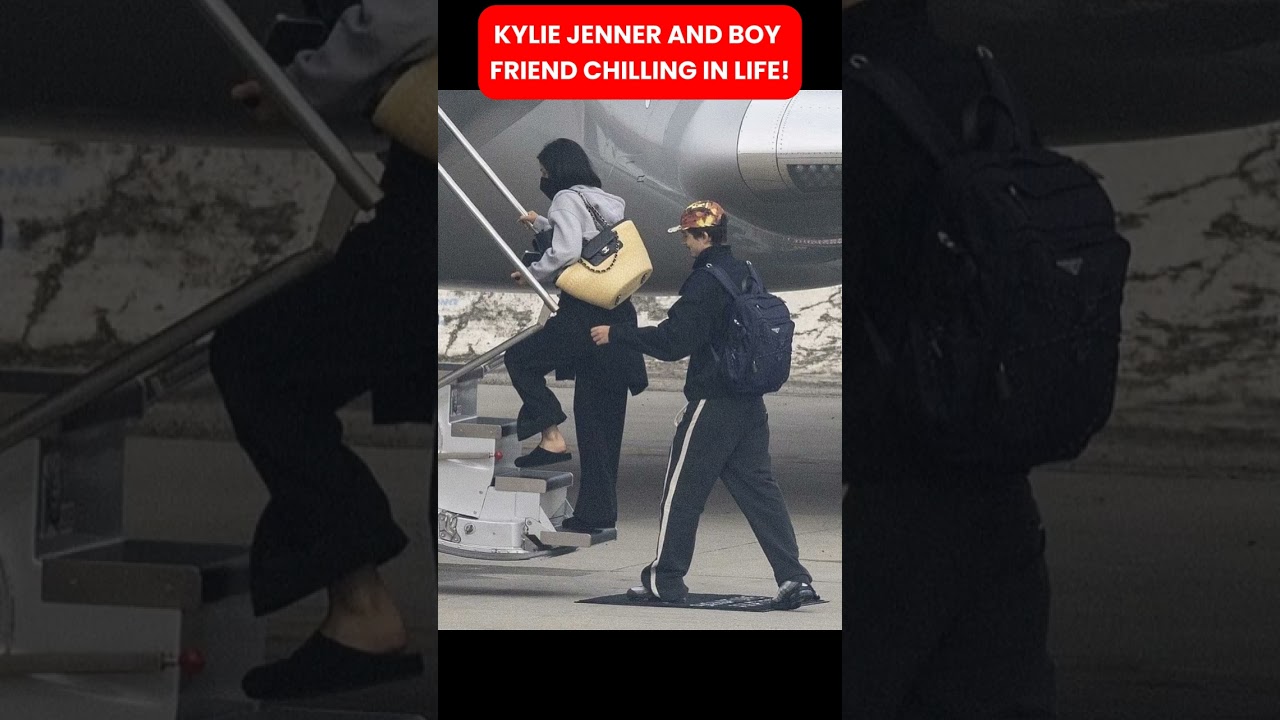 Kylie jenner and boyfriend in comfortable dressing 