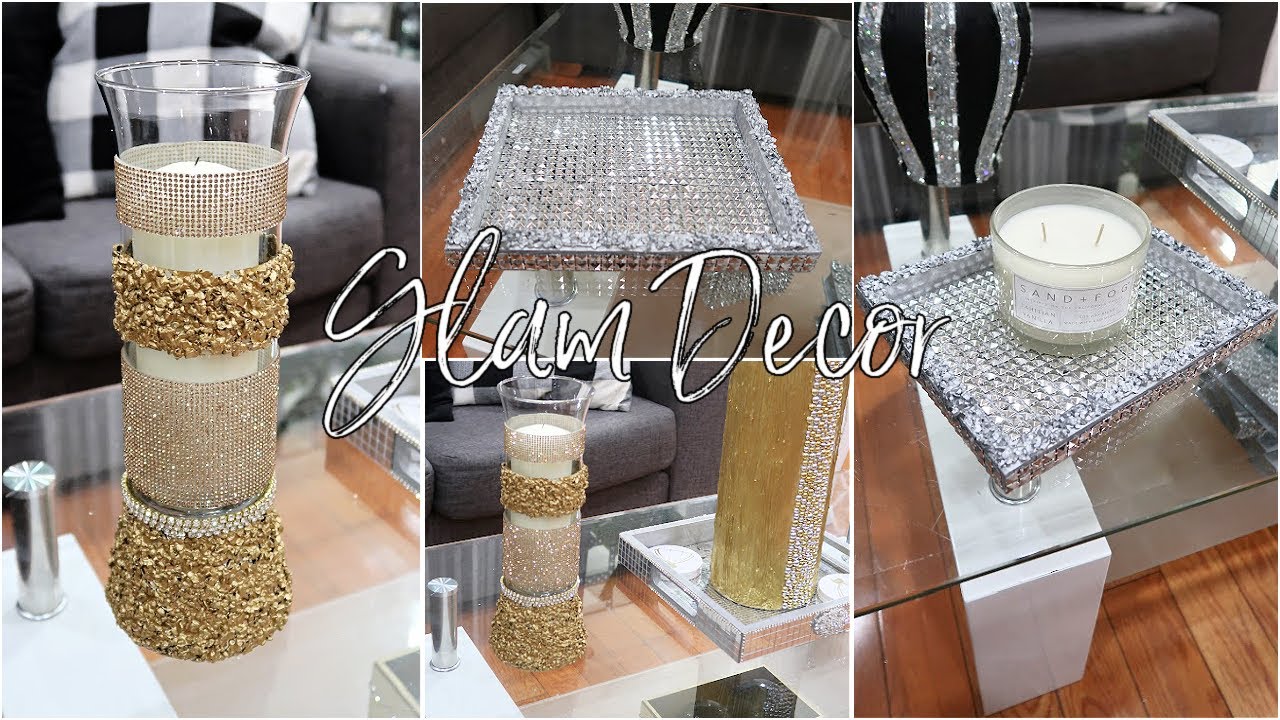 DIY GLAM TRAY & CANDLE HOLDER \ VASE | DIY EASY MODERN HOME DECOR IDEAS | FT BEEBEECRAFT