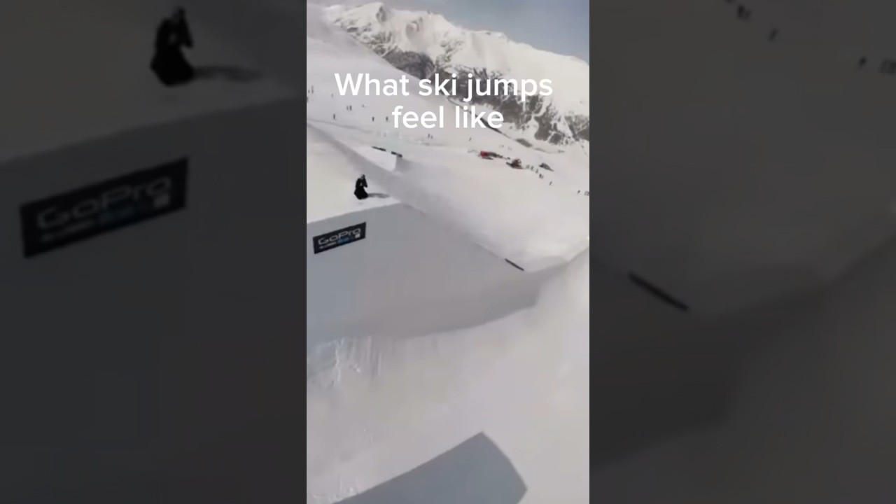 What Ski Jumps Feel like Vs Look like #ski #skier #freeski #skiing #snow #winter #parkskiing