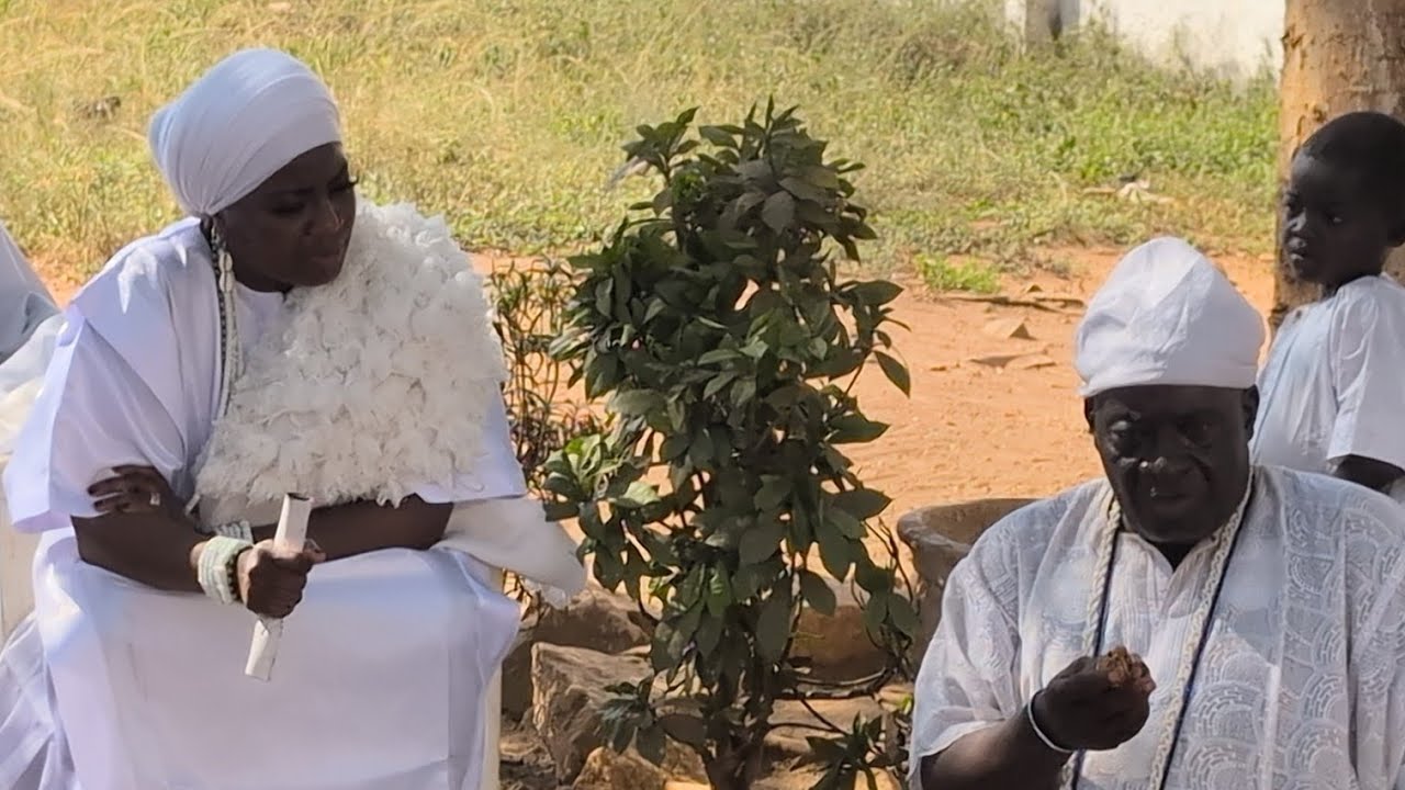 “Powerful Moment! Ooni's  Queen Ashley Receives Sacred Prayers at Osara Shrine for Odun Omi 2025 🌊👑”