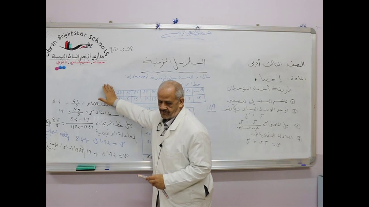 مادة الأحصاء للصف الثالث الثانوي/ الأدبي _ السلاسل الزمنية