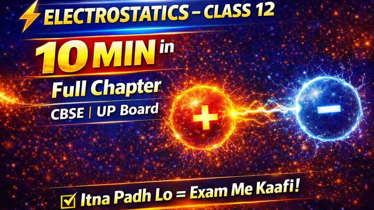 Electric Charges & Fields Complete in 15 Minutes 🔥 | Class 12