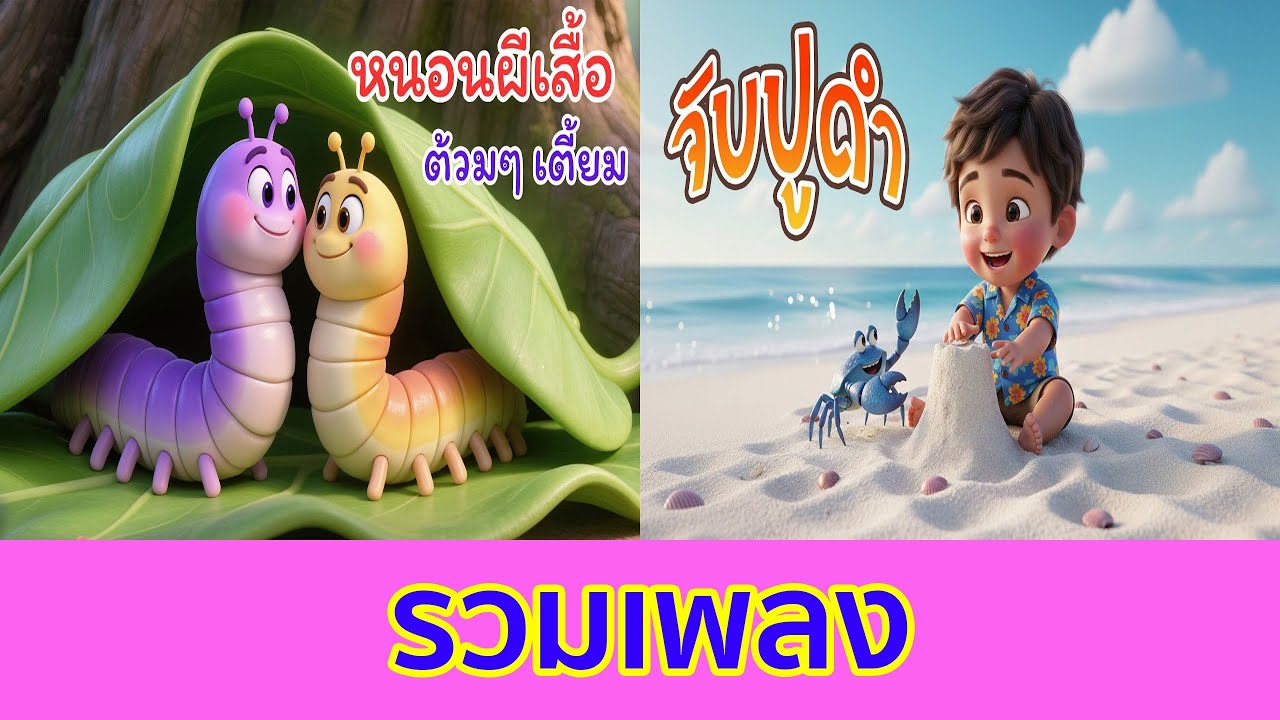 รวมเพลงหนอนผีเสื้อ จับปูดำ I Family Kids Song