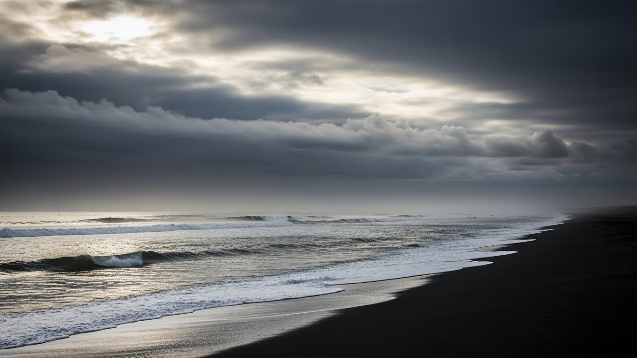 Dark Screen Ocean Waves | Soothing Waves for Peaceful Sleep and Healing with Silent Beach Mood