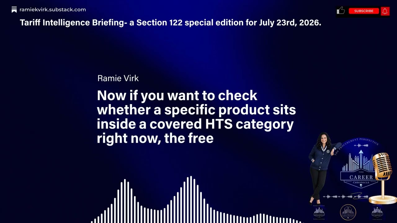 Section 122 Tariffs Expire July 24, 2026: 5 Questions Answered Today (Audio Only)