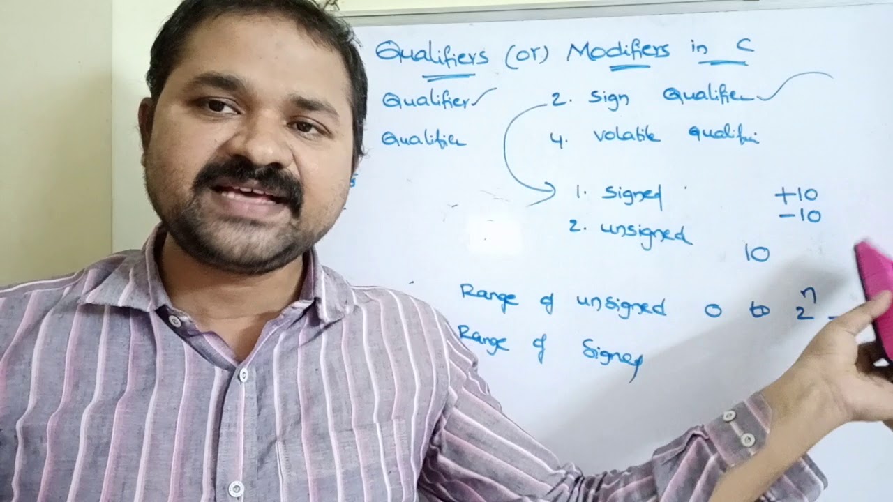Qualifiers in C Programming|Modifiers in C Programming
