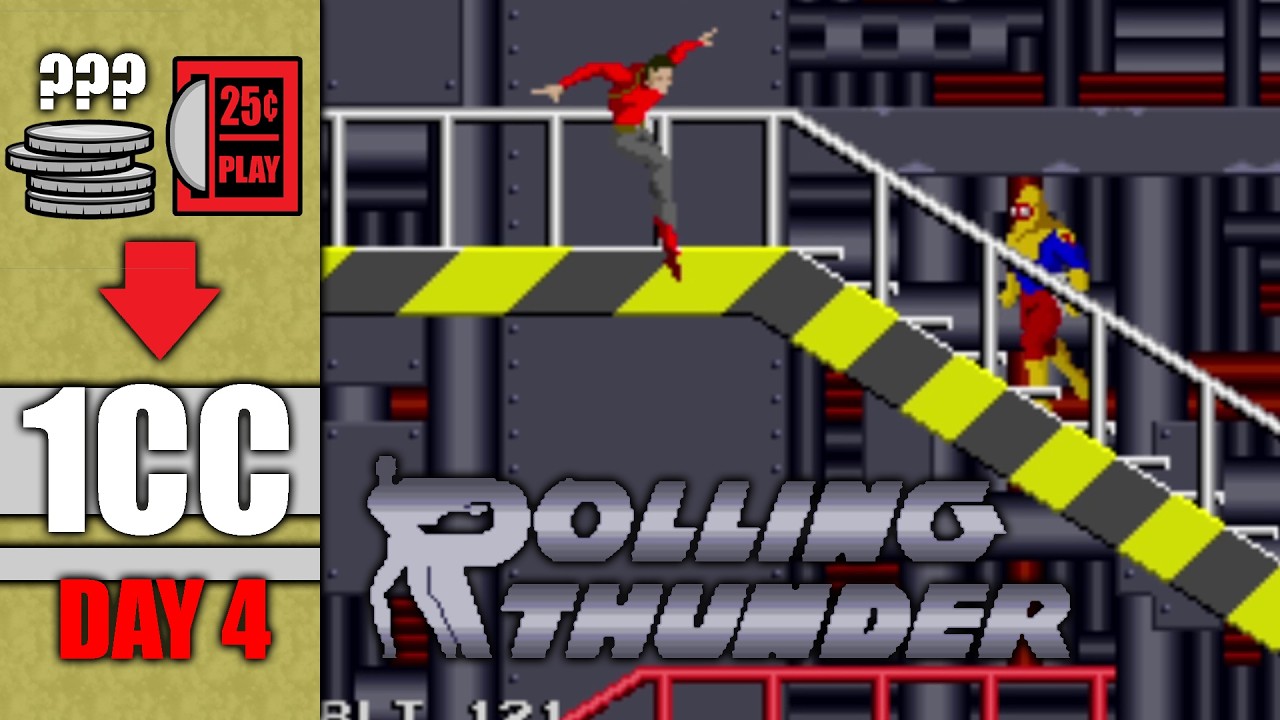 Can I Beat ROLLING THUNDER on 1 Quarter?! A 1CC Journey (Day 4)