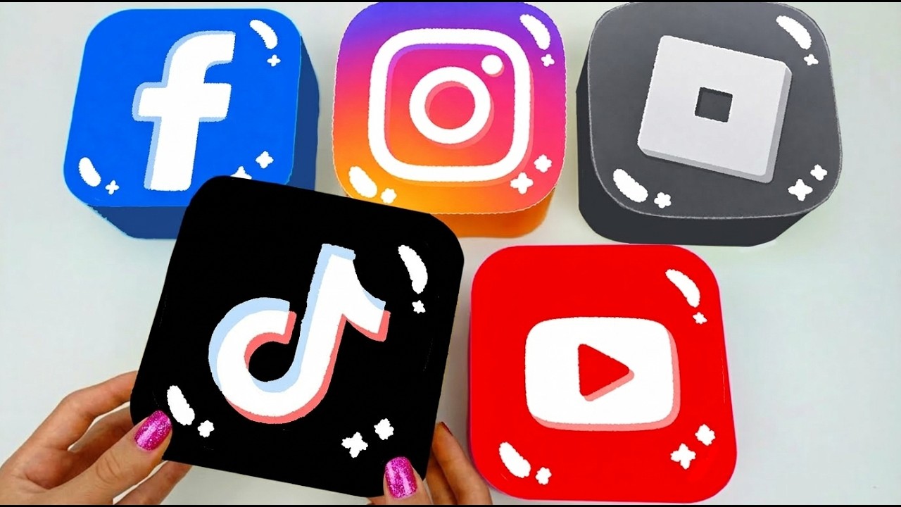 🌸Paper DIY🌸 Roblox, Tiktok, Youtube, Facebook, Instagram Blind Boxes Unboxing Compilation