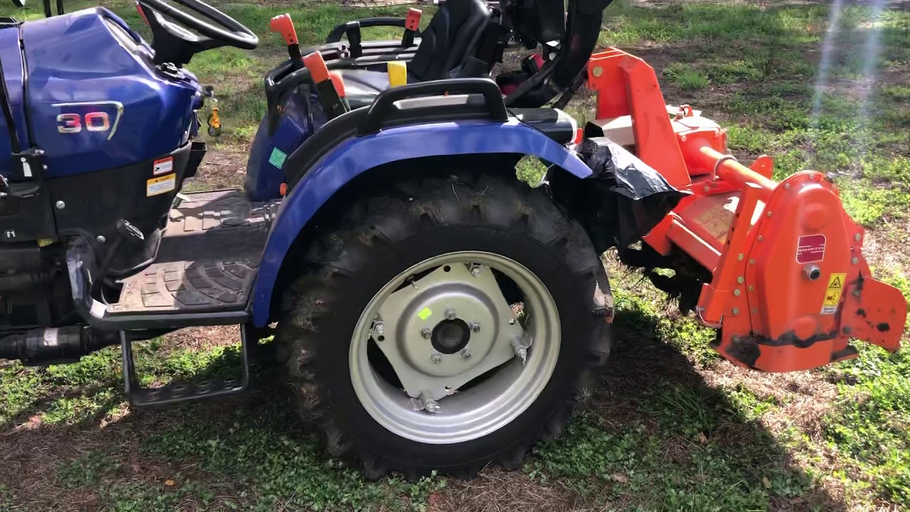 Rotavator tiller Morgnieux Ful 120 & Farmtrac Ft30