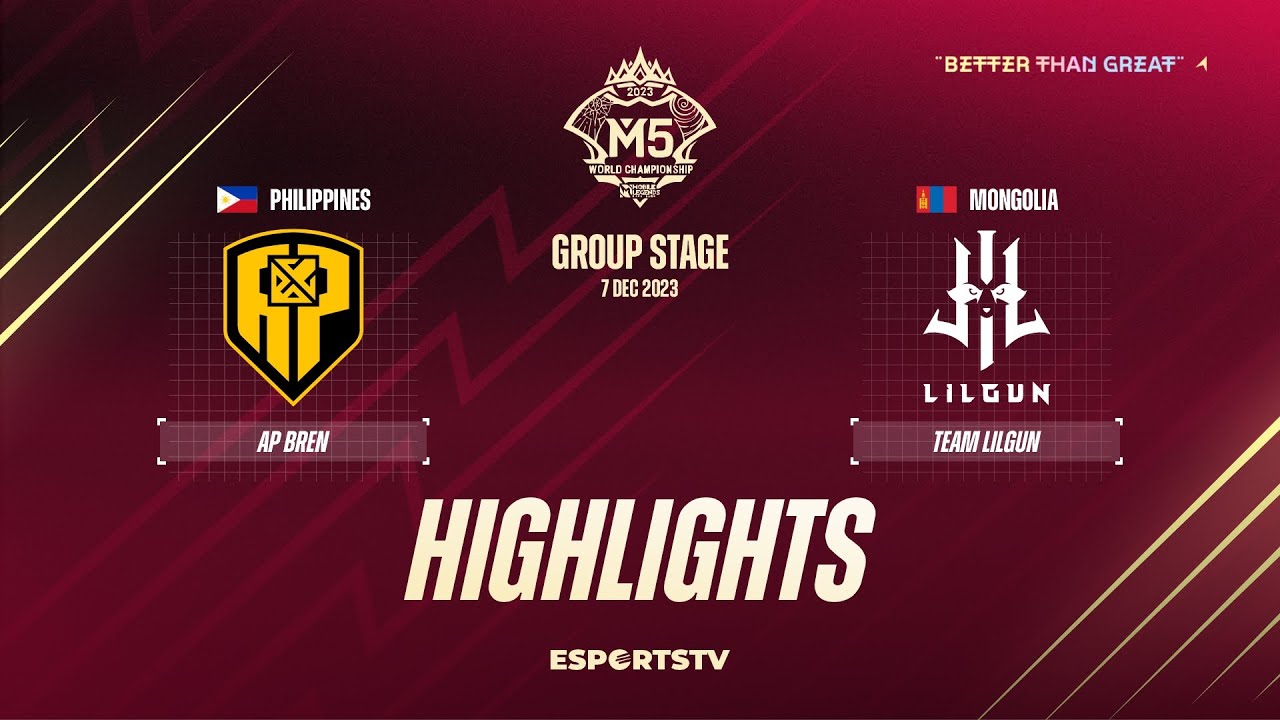 AP Bren vs Team Lilgun HIGHLIGHTS M5 World Championship Group Stage | APBR vs LG