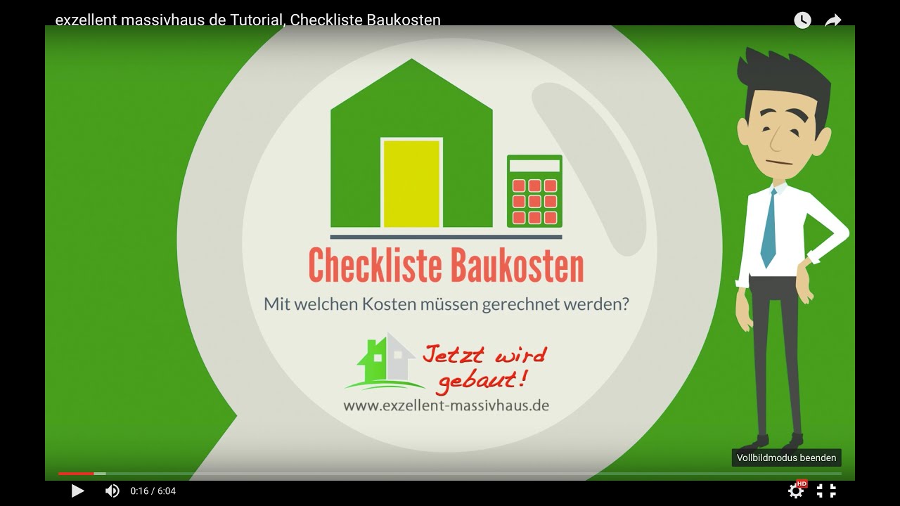 Massivhaus bauen - Checkliste Baukosten
