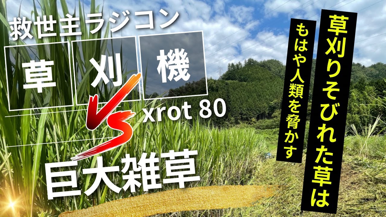 ラジコン草刈機　xrot 80 巨大雑草との戦い編