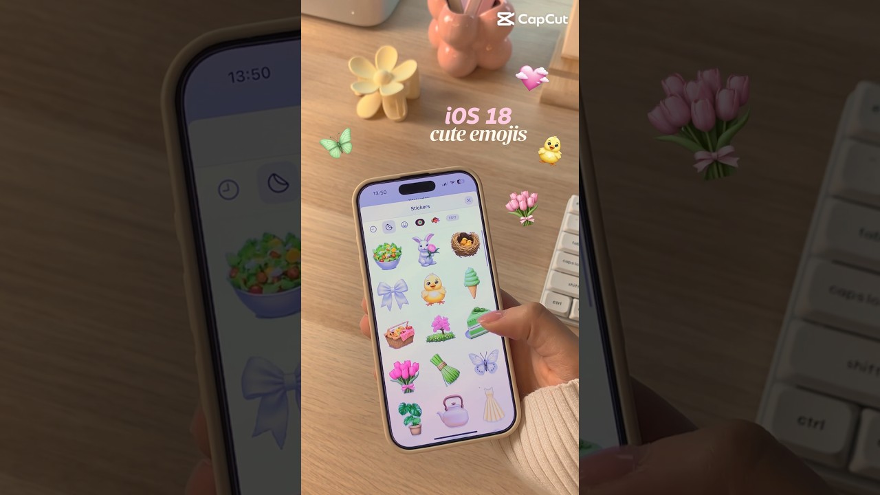 iPhone iOS 18 custom emoji tutorial 👀🤯 cute stickers for iPhone | iPad emojis | Apple feature