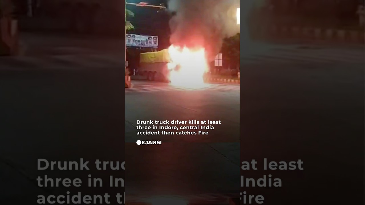 Drunk truck driver kills at least three in Indore accident