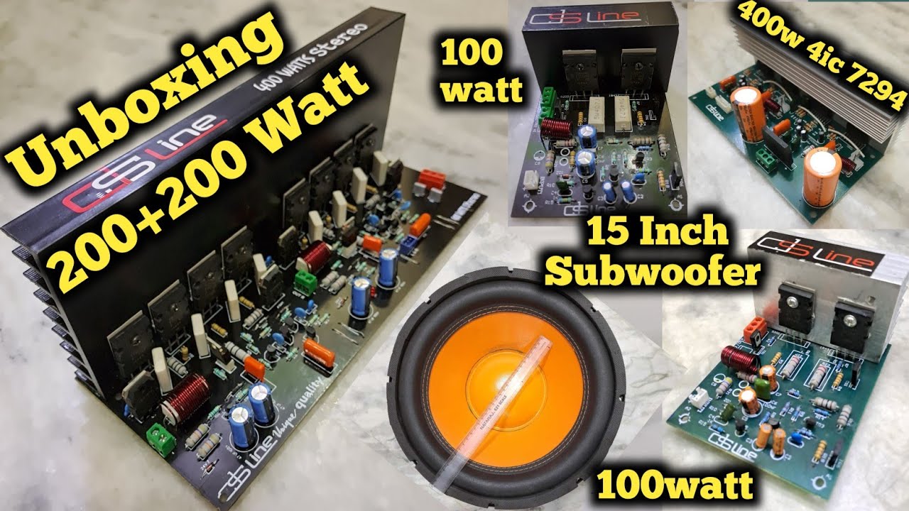 Unboxing 400w Stereo // 150watt Mono // 200+200w Stereo // 15 Inch Subwoofer // Power Supply