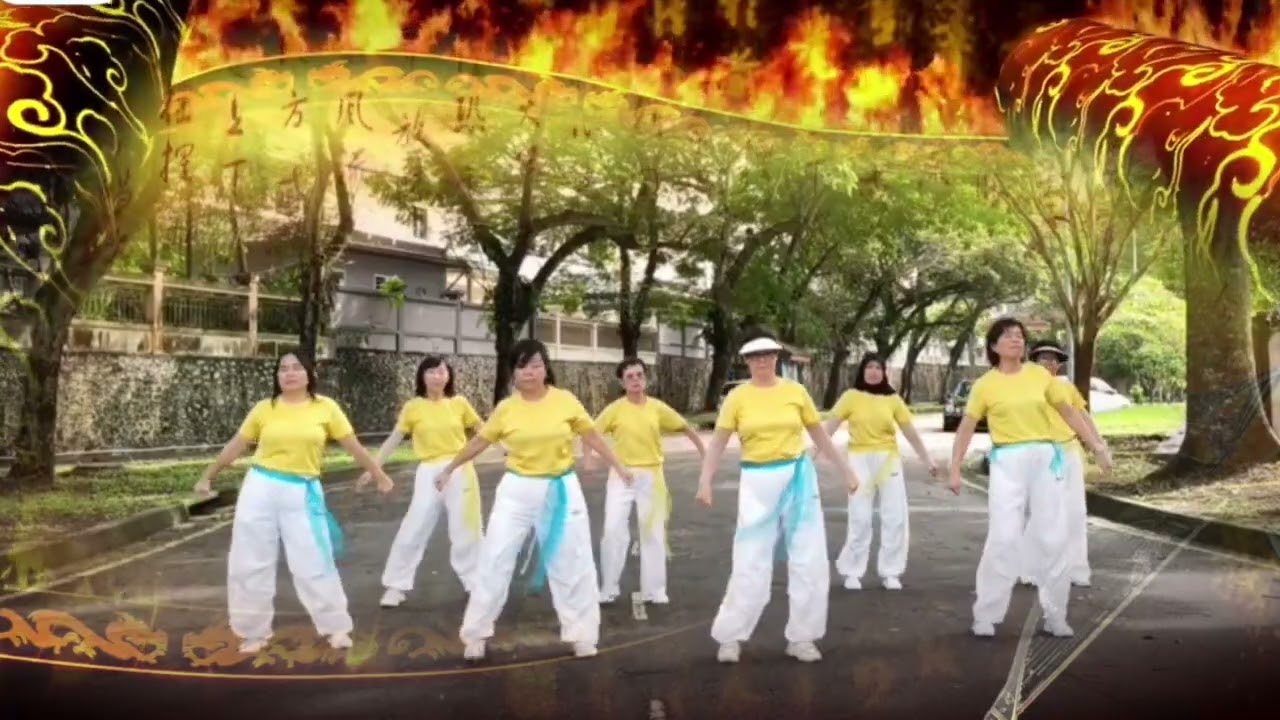 （精忠报国）震撼的一支（廣場舞）氣勢如虹Rosemary KD Line Dance Rosemary Lok