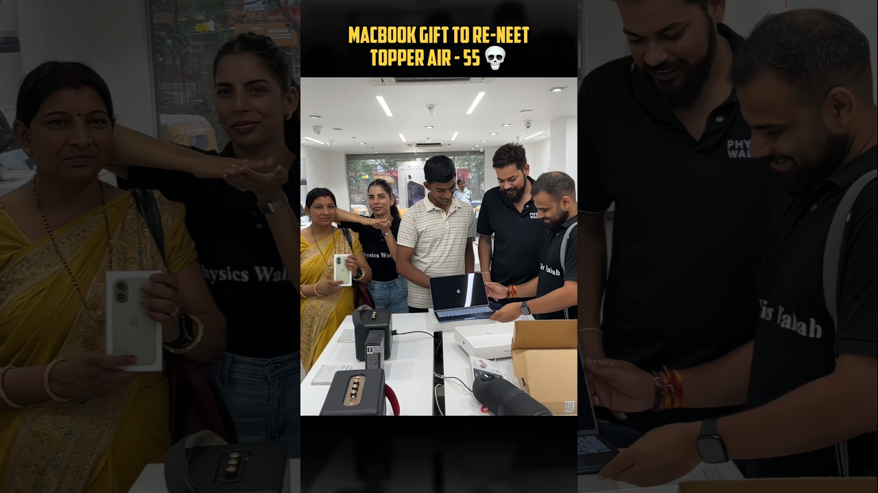 MACBOOK GIFT TO RE NEET TOPPER 💀🔥 || #pw #neet #physicswallah