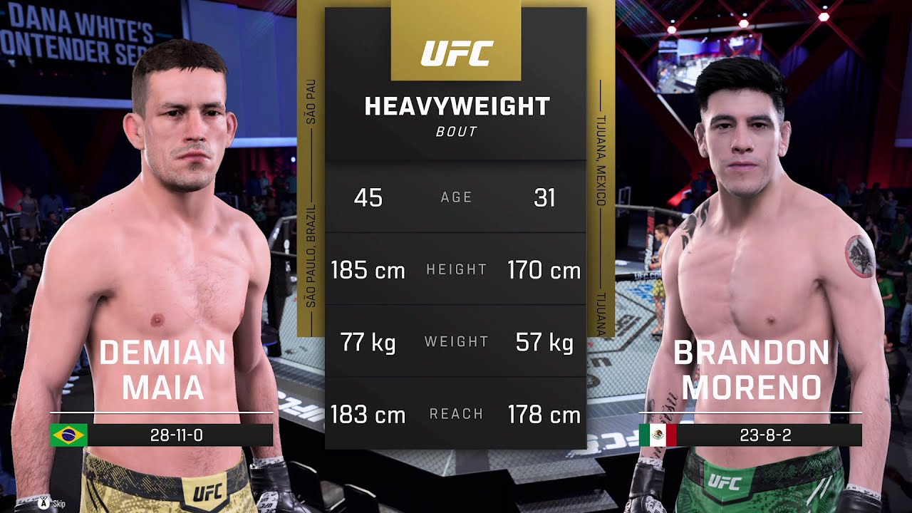 DEMIAN MAIA v BRANDON MORENO / Men's Openweight Tournament Last 256 / UFC 4