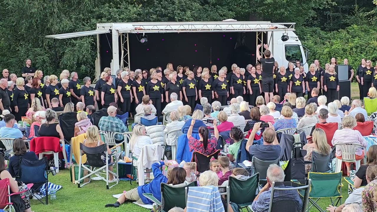 Lytham Open Air Theatre Lytham Hall. Rock Choir 18th July 2025 with Steve Royle.